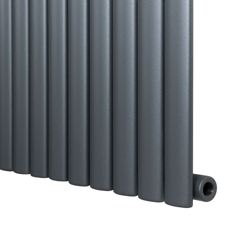 Radiador de Columna Simple Ovalado – 1800 mm x 240 mm – Gris Antracita