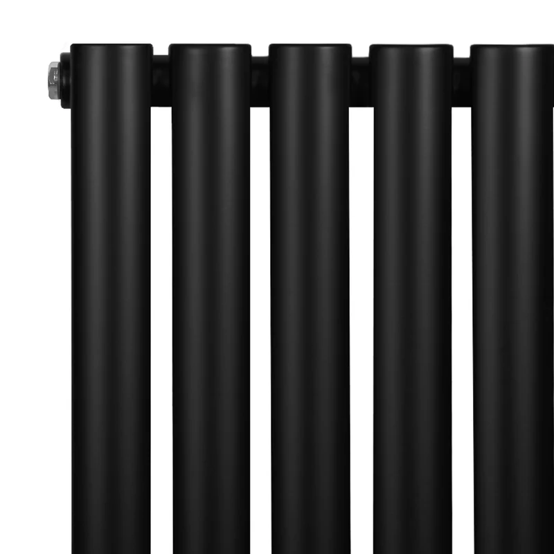Radiador de Columna Simple Ovalado – 1800 mm x 360 mm – Negro