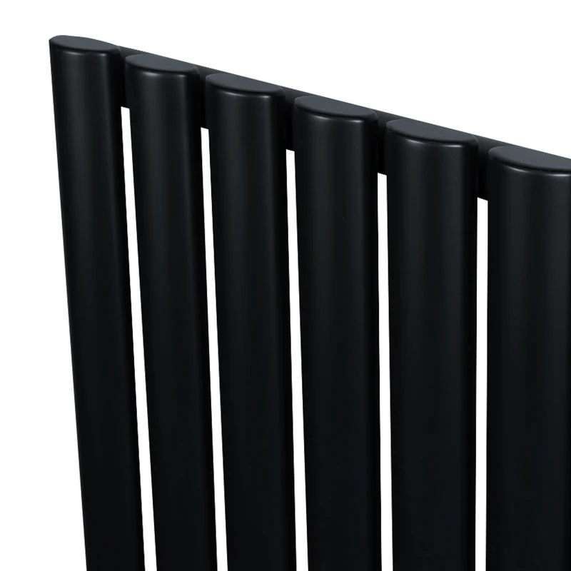 Radiador de Columna Simple Ovalado – 1800 mm x 360 mm – Negro