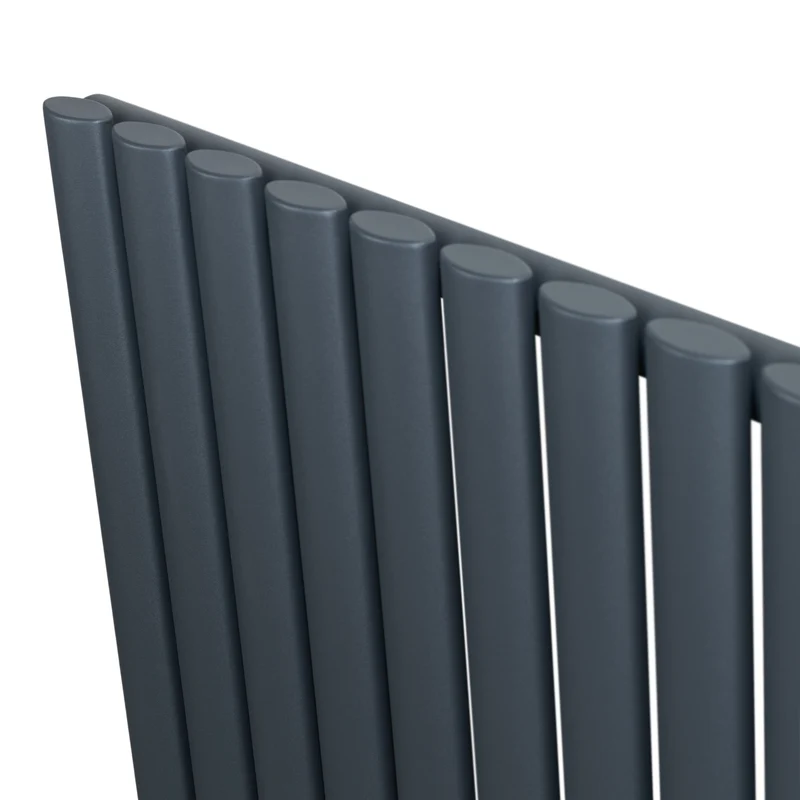 Radiador de Columna Simple Ovalado – 1800 mm x 360 mm – Gris Antracita