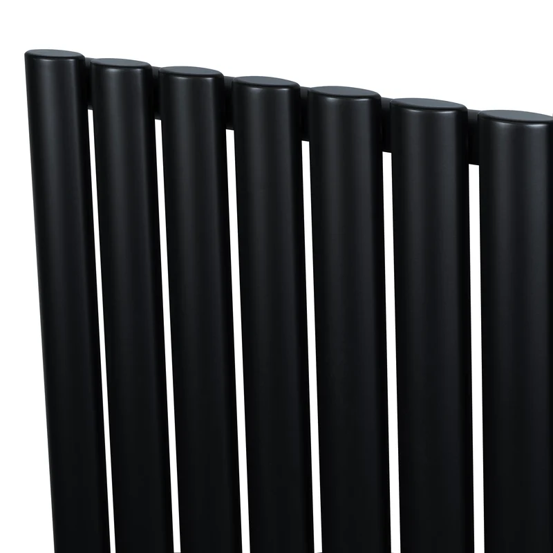 Radiador de Columna Simple Ovalado – 1800 mm x 600 mm – Negro