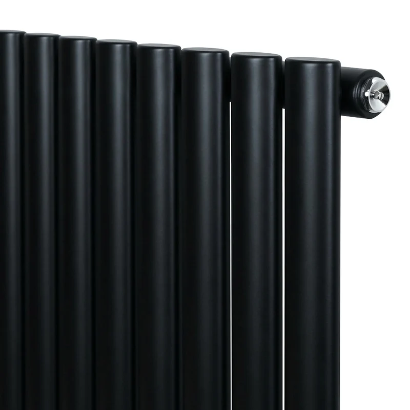 Radiador de Columna Simple Ovalado – 1800 mm x 480 mm – Negro