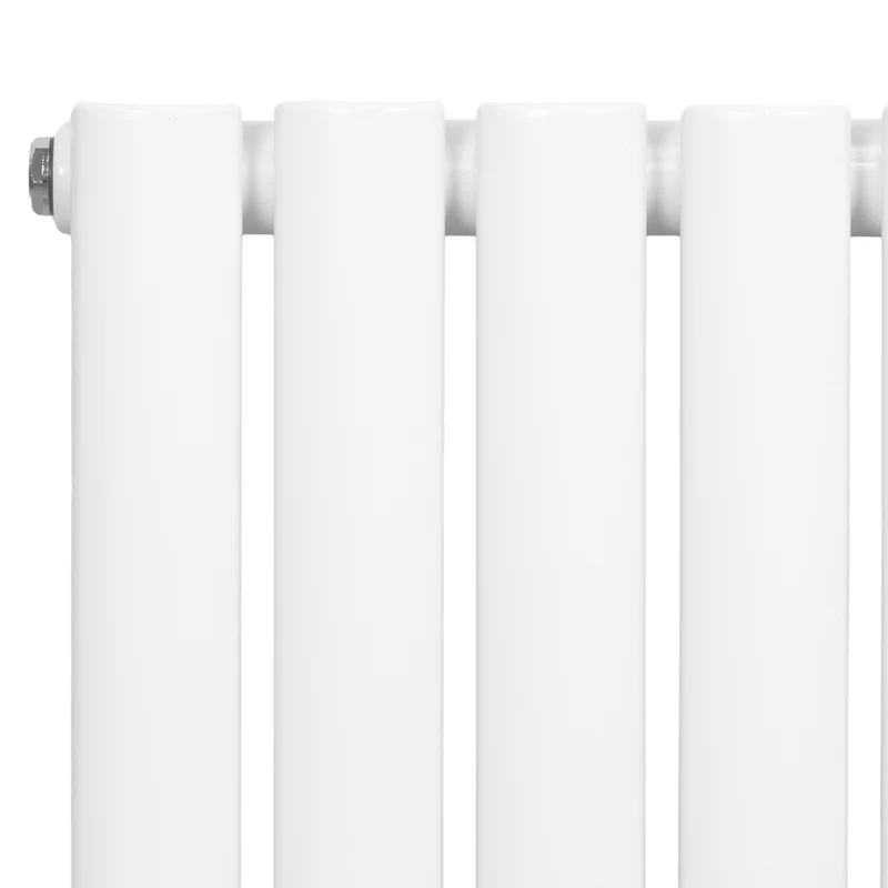Radiador de Columna Simple Ovalado y Válvulas – 1800 mm x 600 mm – Blanco