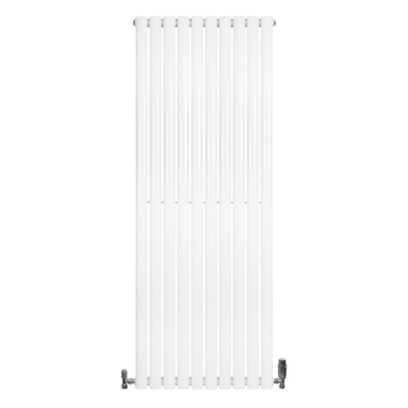 Radiador de Columna Simple Ovalado y Válvulas – 1600 mm x 600 mm – Blanco
