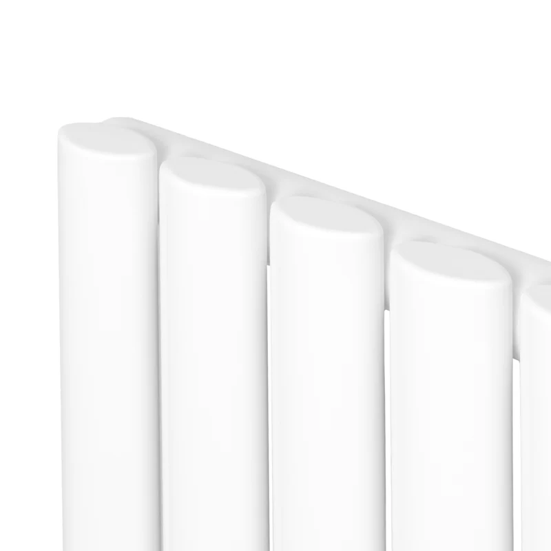 Radiador de Columna Simple Ovalado y Válvulas – 1600 mm x 240 mm – Blanco