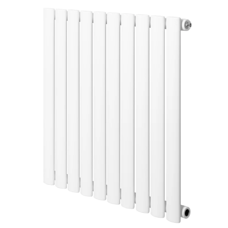 Radiador de Columna Simple Ovalado – 600 mm x 600 mm – Blanco
