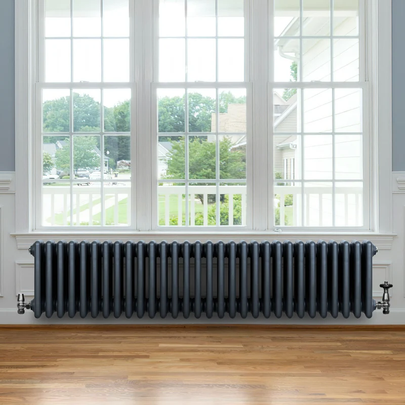 Radiador Tradicional de 4 Columnas – 300 x 1370 mm – Gris Antracita