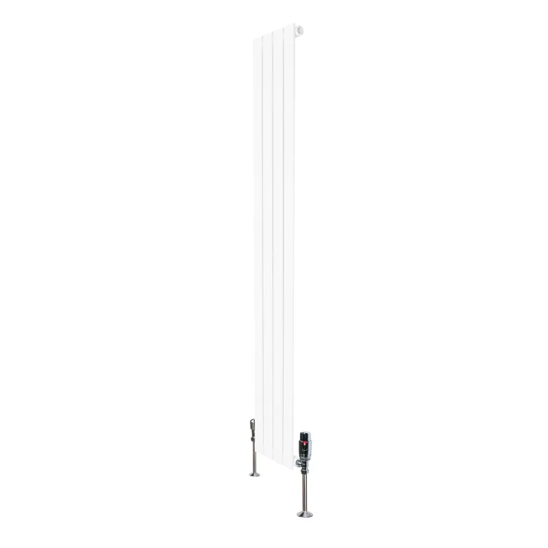 Radiador Plano de Columna Simple con Válvulas – 1600 x 280 mm – Blanco