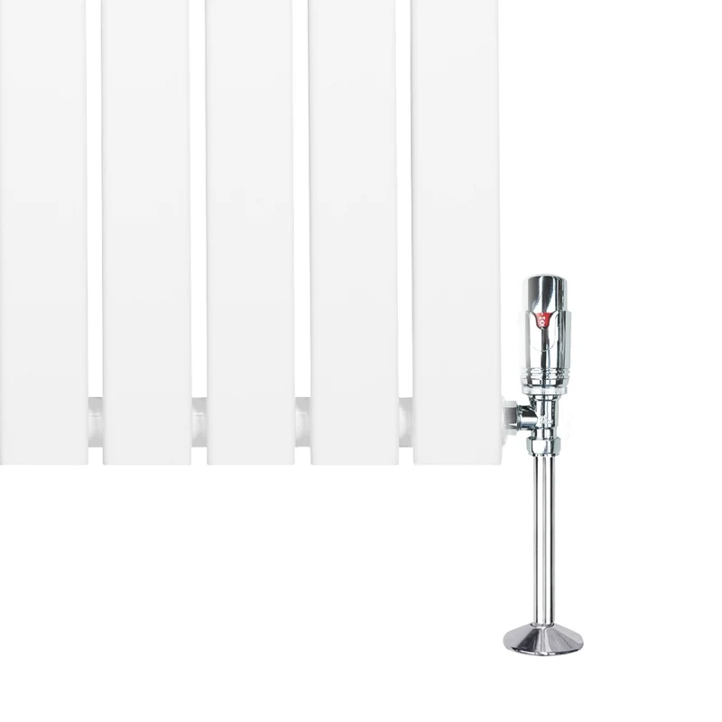 Radiador Plano de Columna Simple con Válvulas – 1600 x 280 mm – Blanco