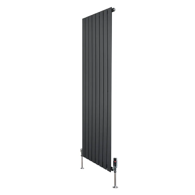 Radiador Plano de Columna Simple con Válvulas – 1600 x 560 mm – Gris Antracita