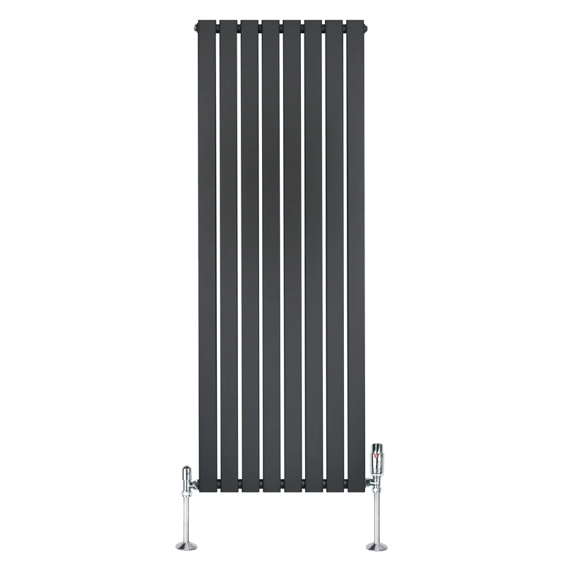Radiador Plano de Columna Simple con Válvulas – 1600 x 560 mm – Gris Antracita