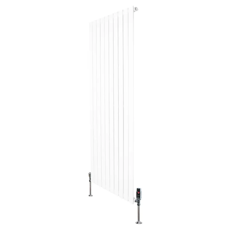 Radiador Plano de Columna Simple con Válvulas – 1600 x 700 mm – Blanco