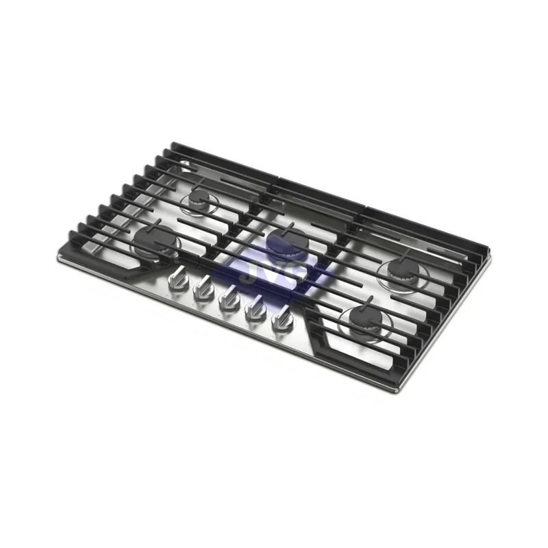 TOPE A GAS WHIRLPOOL 5 QUEMADORES 90 CM ACERO INOXIDABLE (WCGK5036PS) - WCGK5036PS