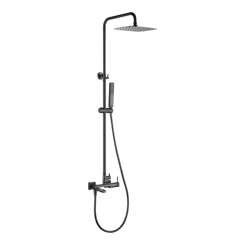 Conjunto bañera monomando Firenze black gun metal Imex