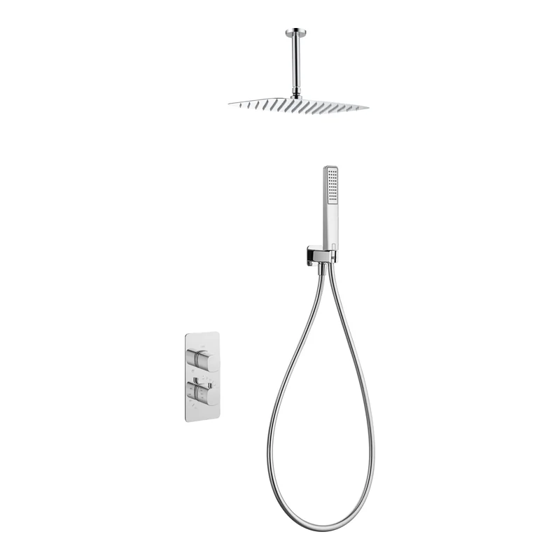 Conjunto ducha termostático empotrado Arezzo cromo Imex