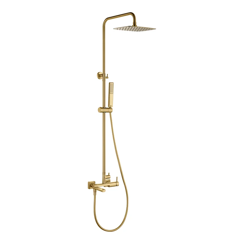 Conjunto bañera monomando Toscana oro cepillado Imex