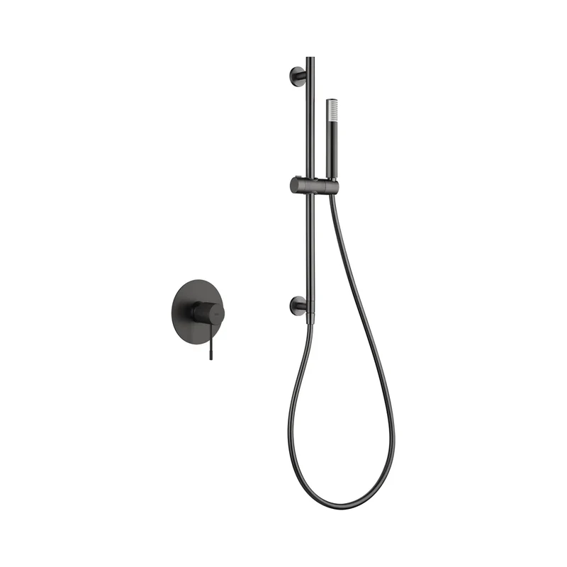 Set Ducha Empotrado Mosú Black Gun Metal Imex