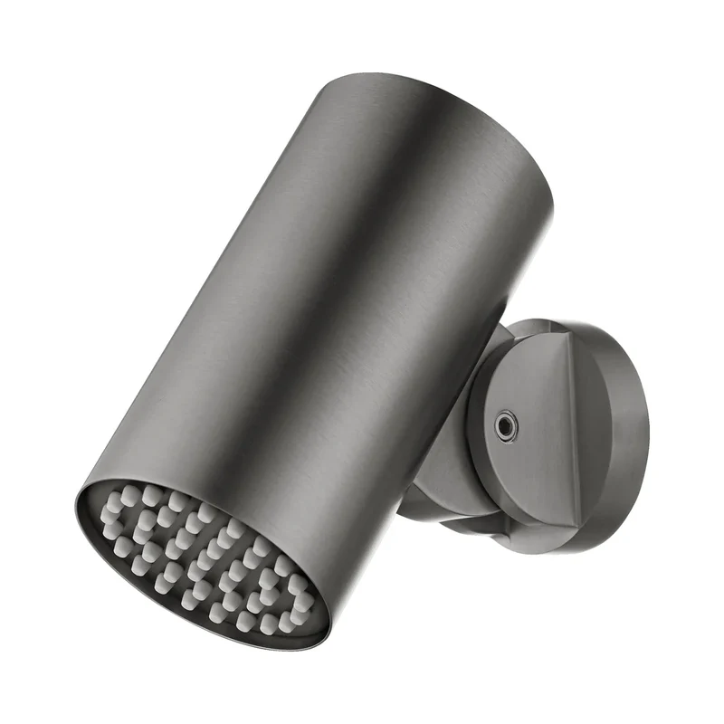 Rociador redondo Ø8cm Tube para ducha empotrada black gun metal Imex