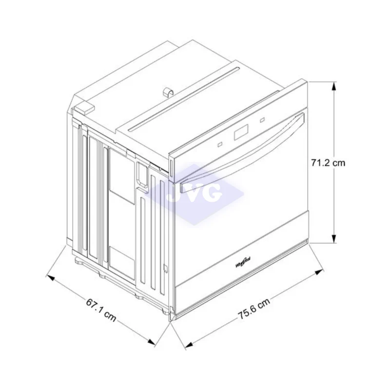 HORNO ELÉCTRICO WHIRLPOOL 30" DIGITAL CON CONVECCIÓN PARA EMPOTRAR ACERO - WOES7030PZ