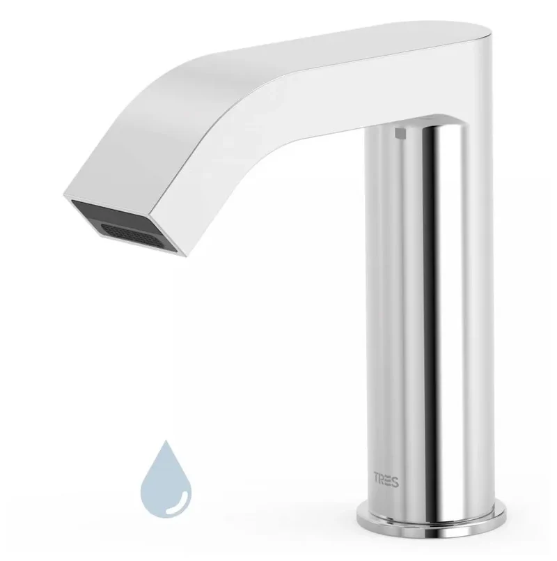 Grifo electrónico con sensor y salida de agua acabado cromado Tempo Standard TRES