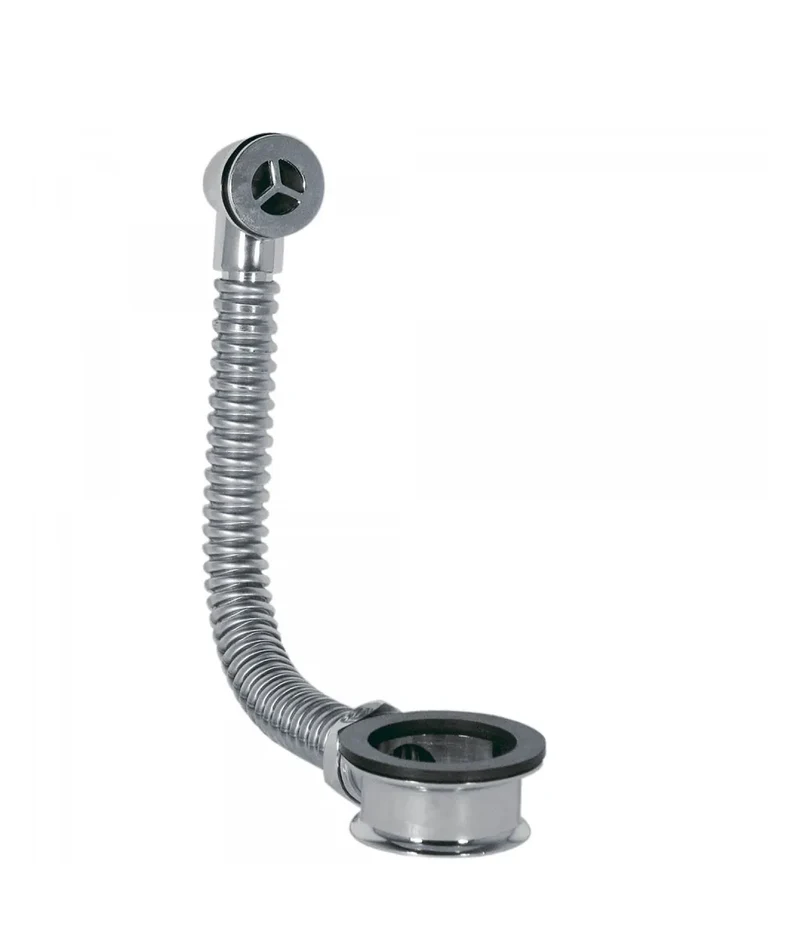 Rebosadero para lavabo con tubo flexible acabado cromado TRES