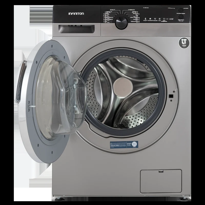 Lavadora Infiniton WM-G124ADX 12kg 1400rpm Clase A Black Inox