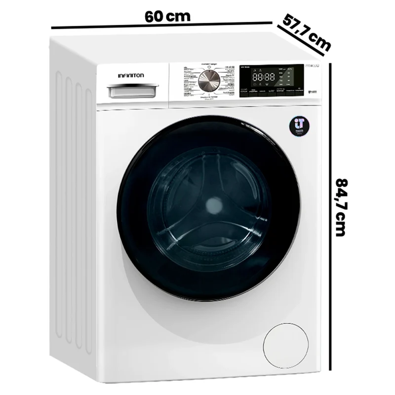 Lavadora Infiniton WM-S94ABL 9 kg 1400 rpm Clase A Vapor Inverter