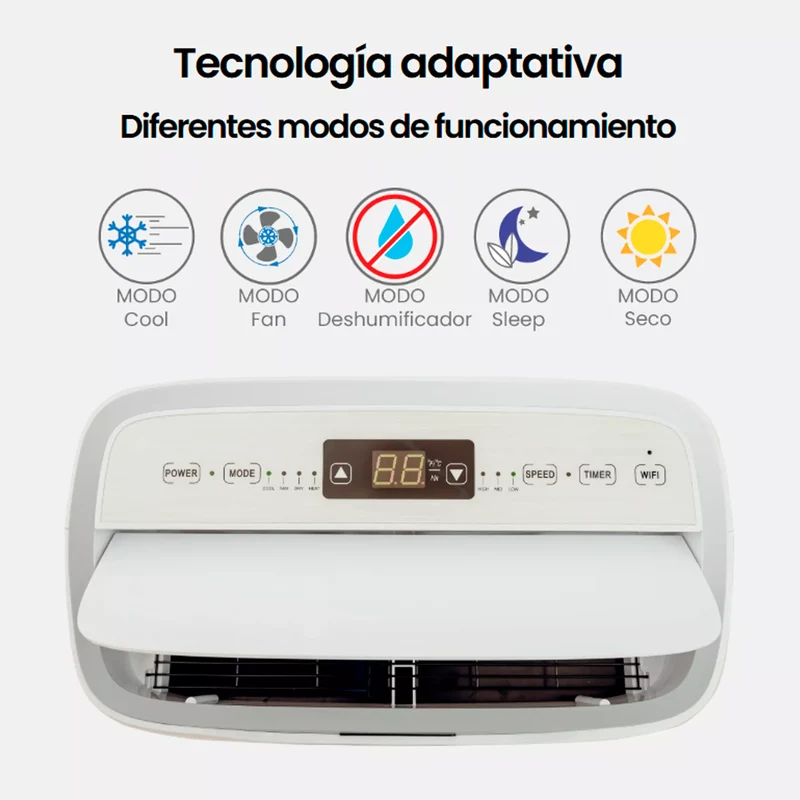 Aire Acondicionado Portátil Infiniton PACPX45AW 4500 Frigorías Bomba de Calor WiFi