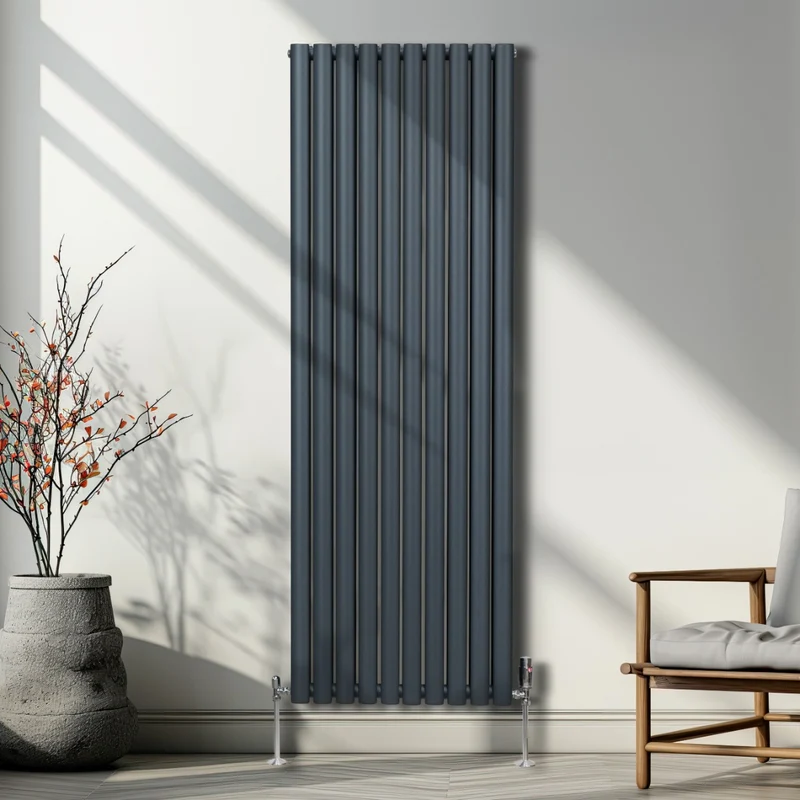 Radiador De Columna Ovalada - 1800mm x 600mm - Gris Antracita