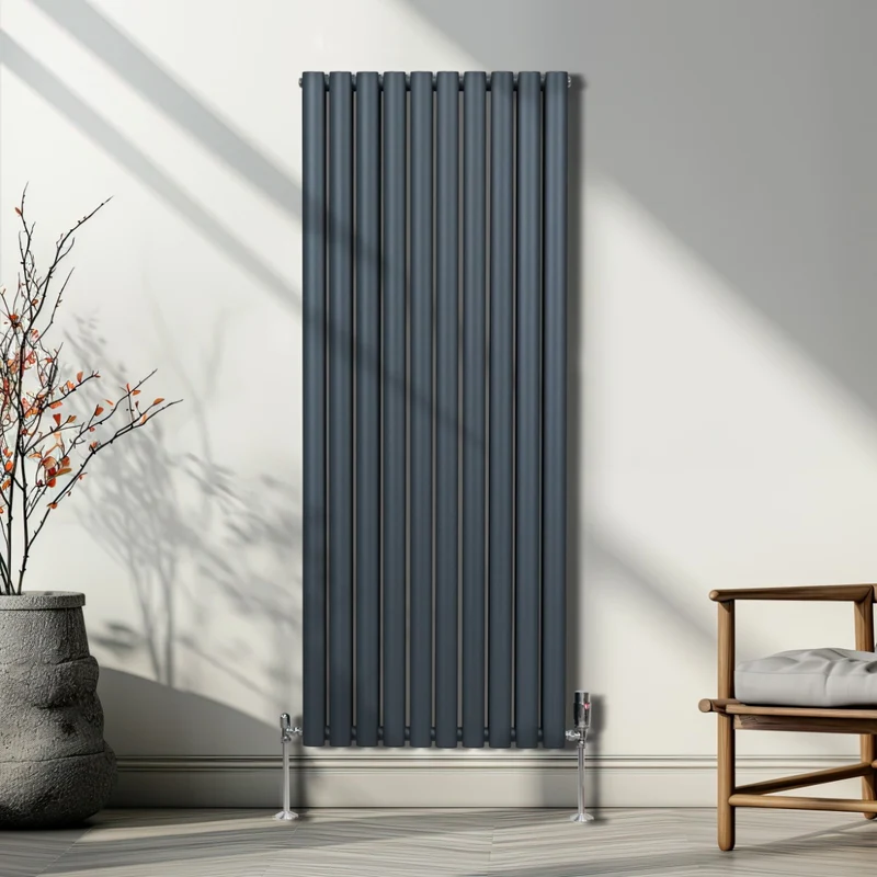 Radiador De Columna Ovalada - 1600mm x 600mm - Gris Antracita