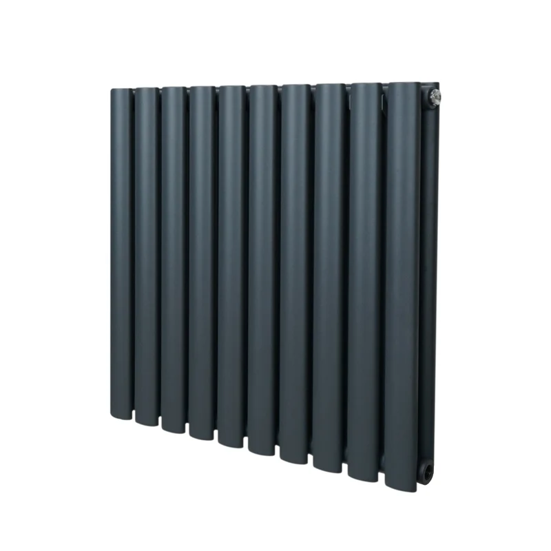 Radiador De Columna Ovalada - 600mm x 600mm - Gris Antracita