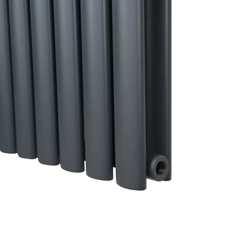 Radiador De Columna Ovalada - 600mm x 600mm - Gris Antracita