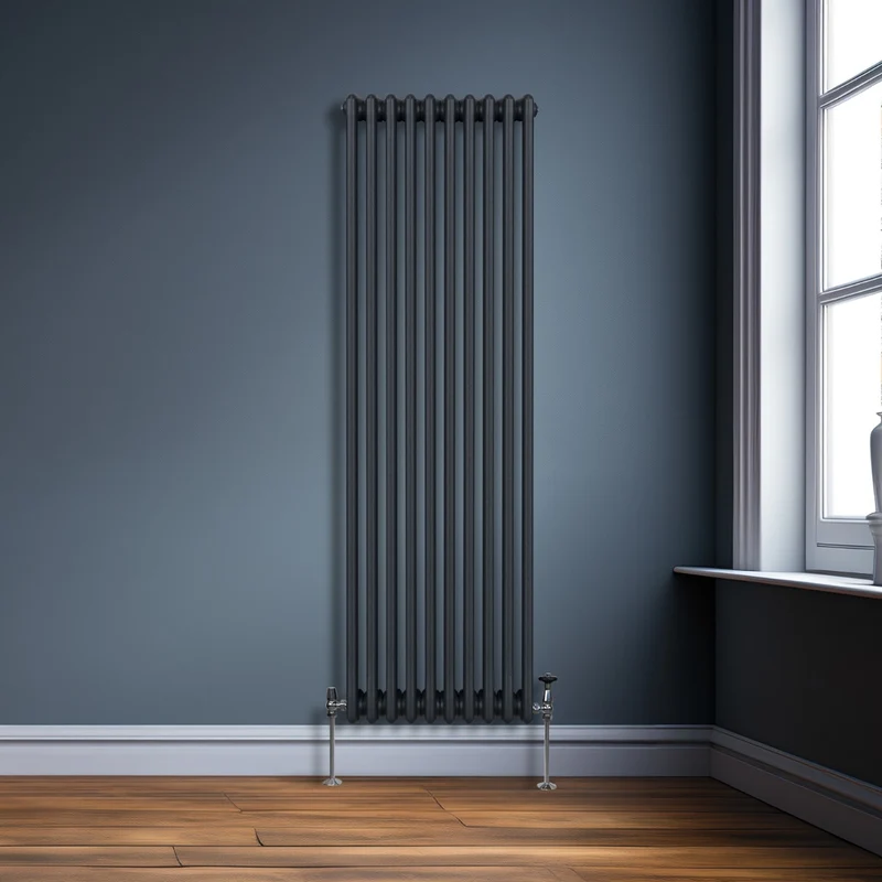 Radiador Tradicional Vertical de 3 columnas – 1800 x 472mm - Gris Antracita