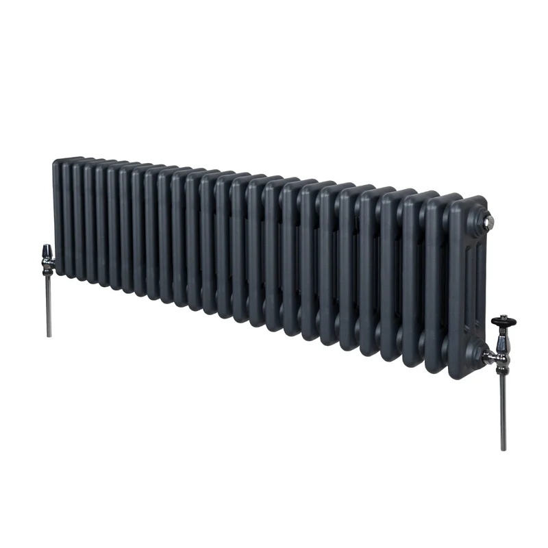 Radiador Tradicional Horizontal de 3 Columnas - 300 x 1192mm - Gris Antracita