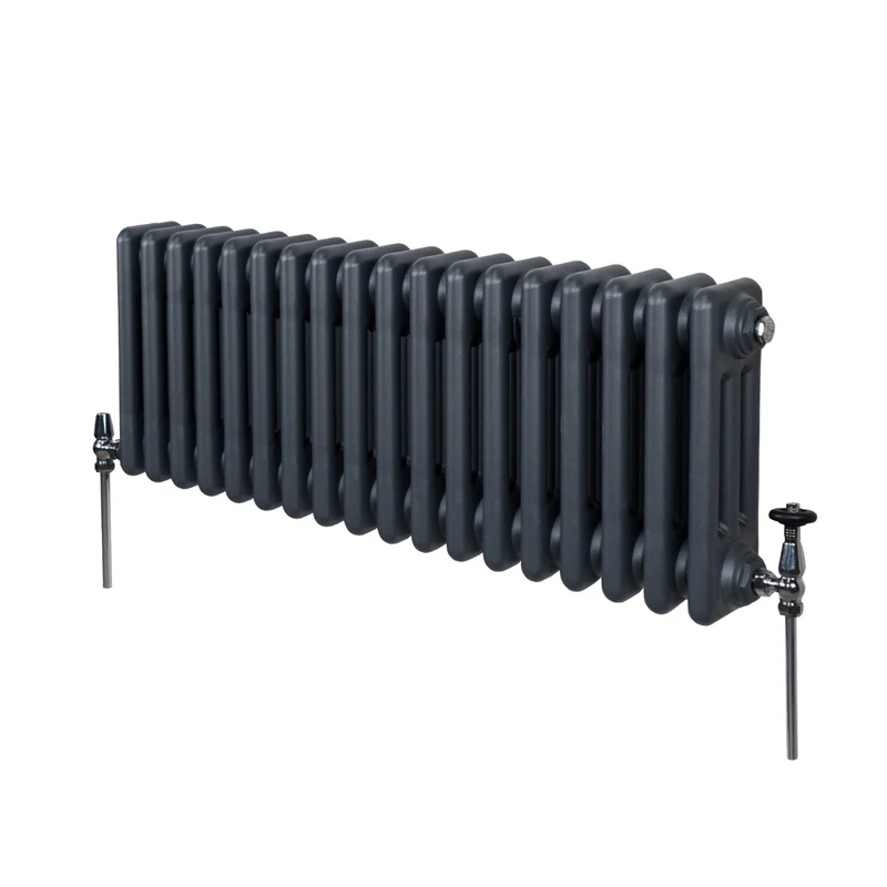 Radiador Tradicional Horizontal de 3 Columnas - 300 x 832 mm - Gris Antracita