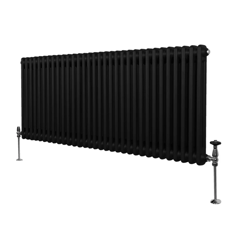 Radiador Tradicional Horizontal de 2 columnas - 600 x 1462mm - Negro