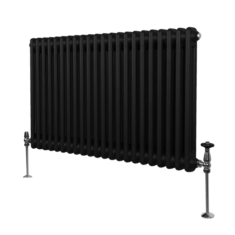 Radiador Tradicional Horizontal de 2 columnas - 600 x 1012 mm - Negro