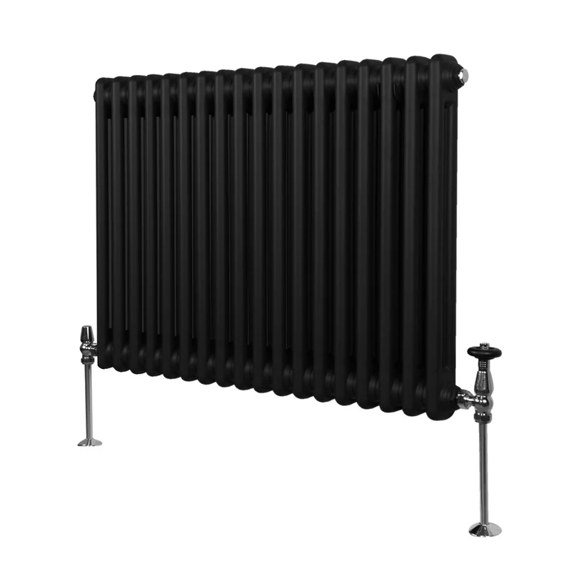 Radiador Tradicional Horizontal de 2 columnas - 600 x 832 mm - Negro