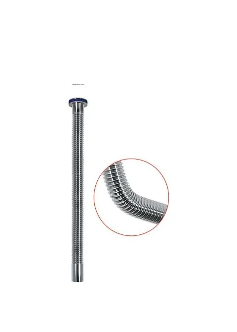 Tubo corrugado de desagüe con caño flexible de latón con acabado cromado de Selection TRES