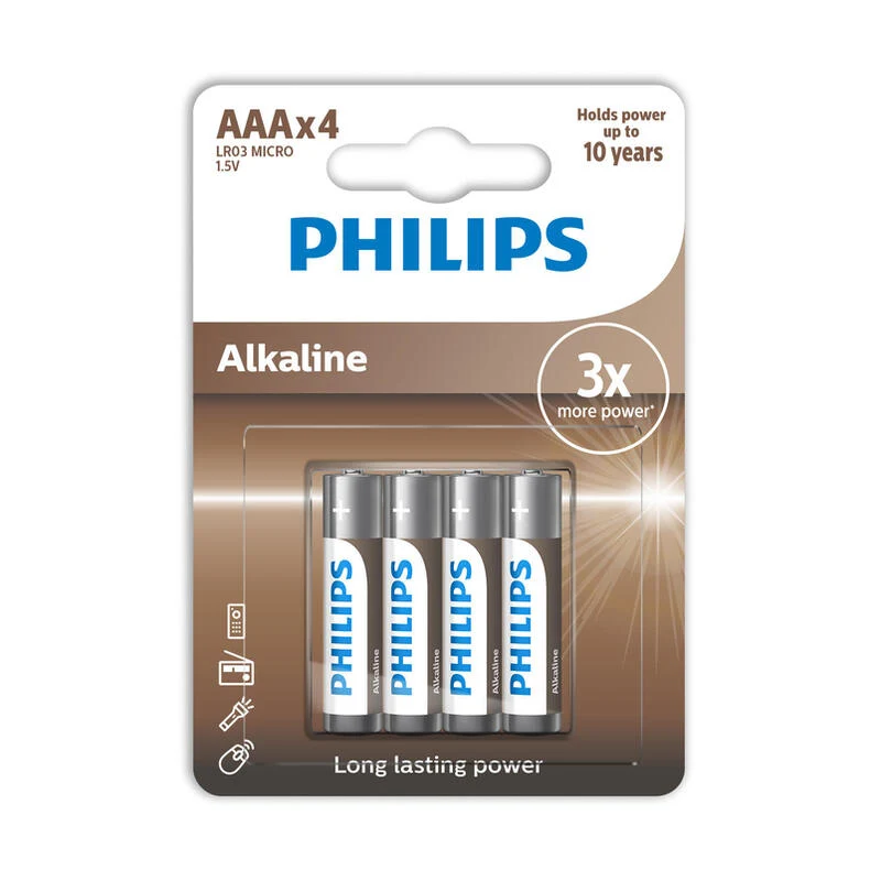 Philips Pila AAA Alkaline LR03 (LR03A4B/10)