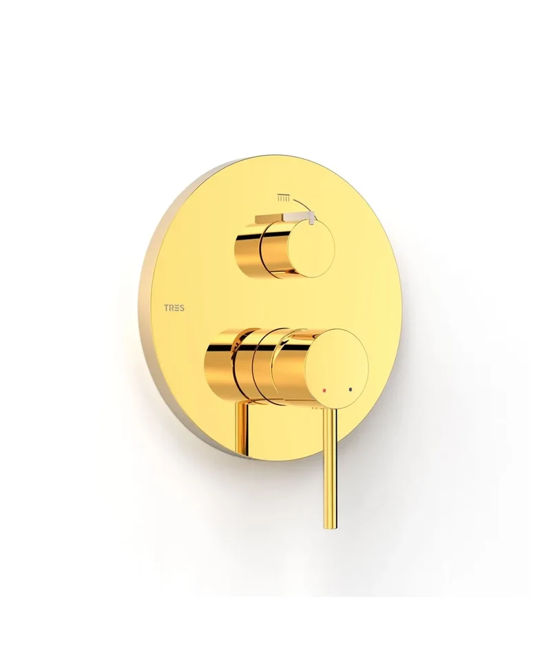 Grifo empotrable de latón con maneta acabado oro STUDY EXCLUSIVE TRES