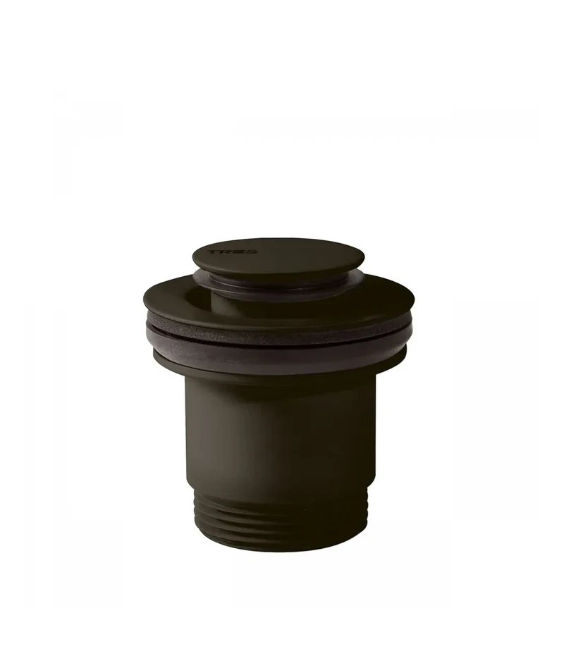 Válvula de desagüe para lavamanos de fácil instalación con acabado negro bronce Complementos Tres
