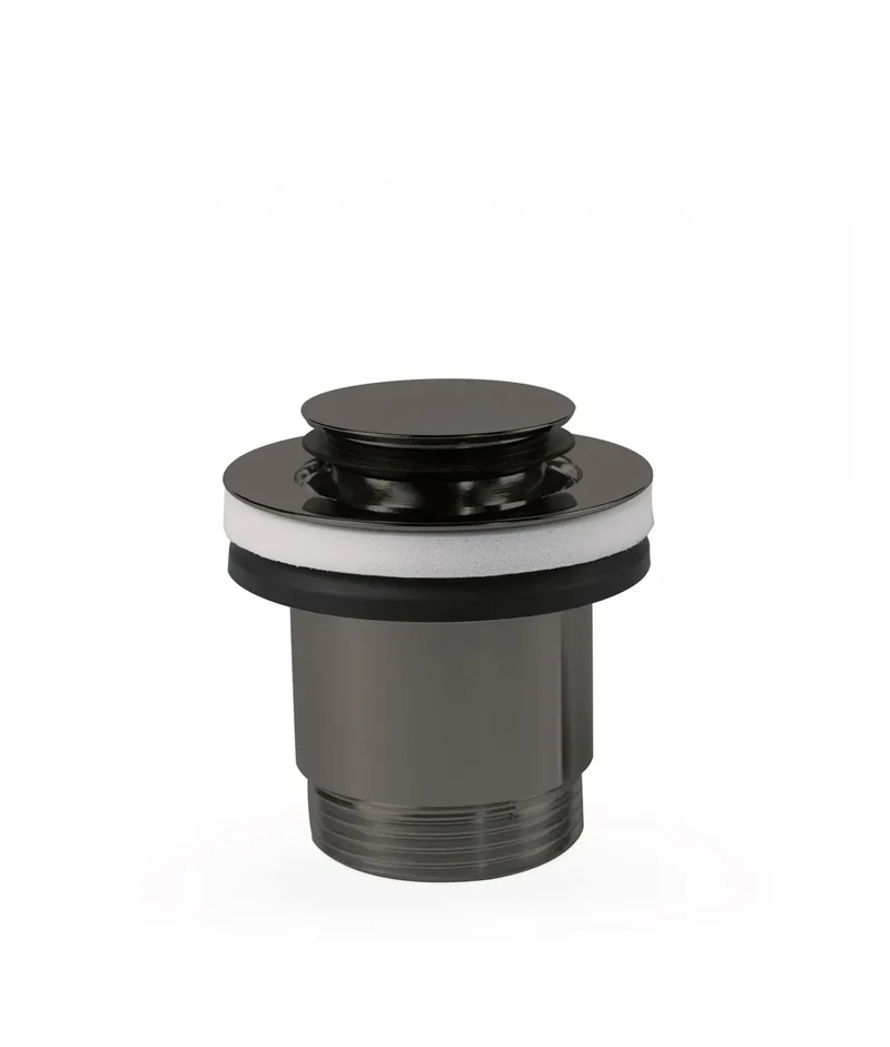Válvula de desagüe para lavabo negro metalizado TRES