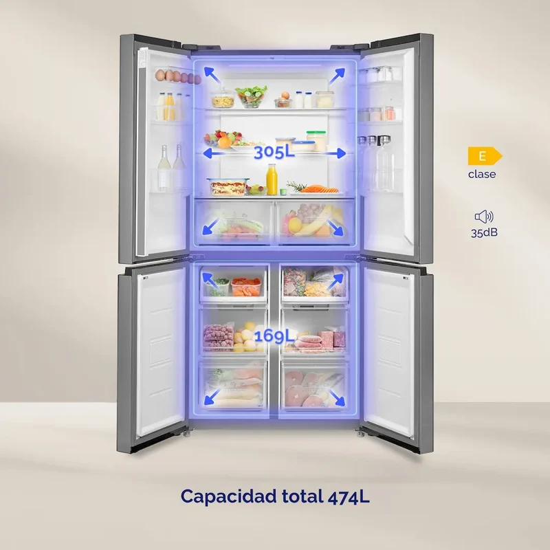 Frigorífico Artica AFEA17783F474I 177x84 No Frost Inox 474L