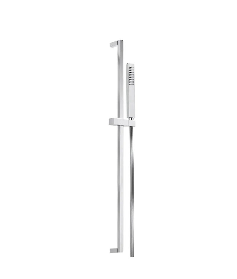Columna de ducha de latón con acabado cromado kit de ducha y barra deslizante vertical Cuadro Slim TRES