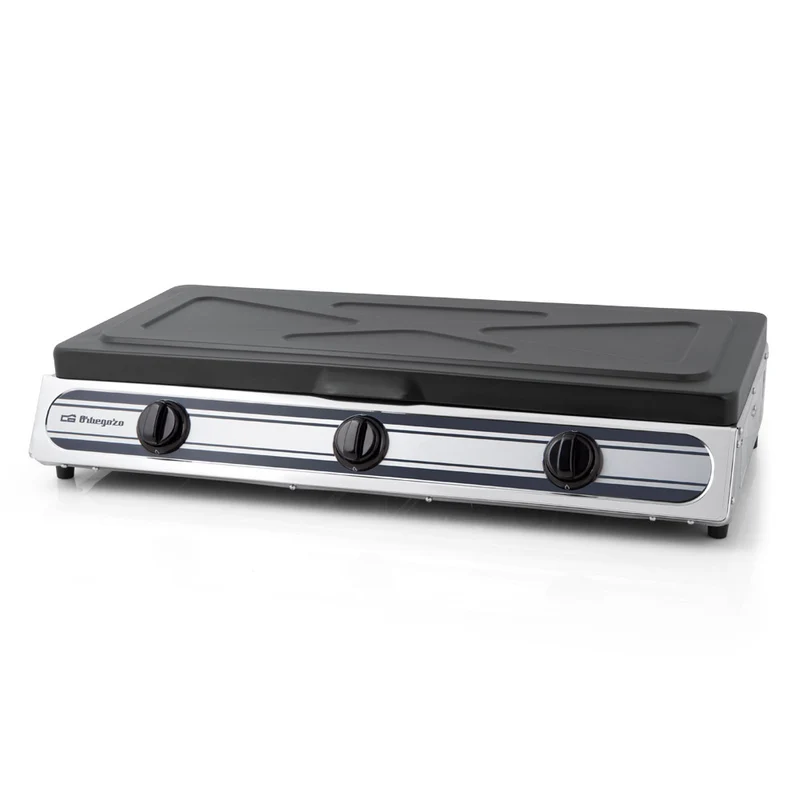 Orbegozo FO 3510 Hornillo Gas 3 Quemadores Triple Corona Inox 8,45 kW