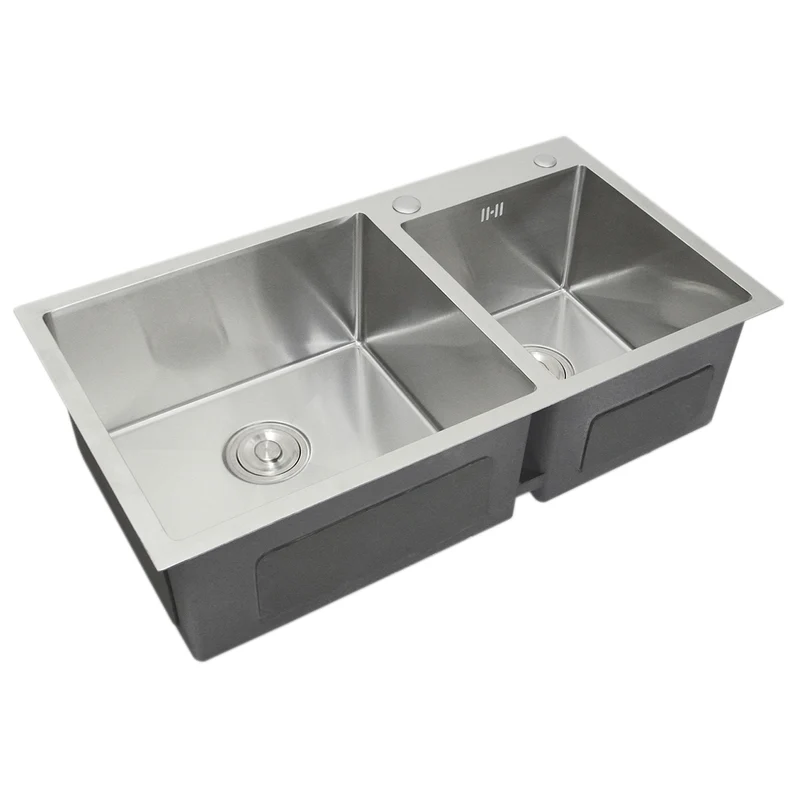 Fregadero de Cocina Doble de Acero Inoxidable