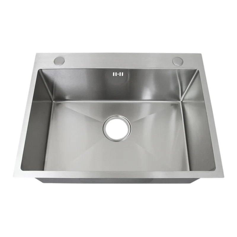 Fregadero de Cocina Acero Inoxidable Cuadrado Hecho a Mano Comercial Tazón Individual