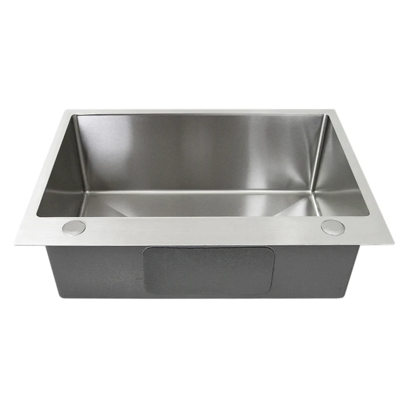 Fregadero de Cocina Acero Inoxidable Cuadrado Hecho a Mano Comercial Tazón Individual