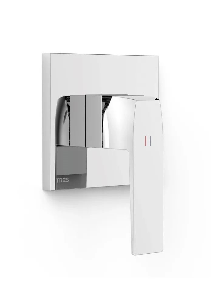 Grifo monomando empotrable de una vía fabricado en latón con acabado cromado SLIM EXCLUSIVE TRES